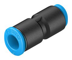 FESTO 153327 Pneumatic Fitting, Push-In Fitting, 14 bar, 6 mm, PBT (Polybutylene Terephthalate), QSM